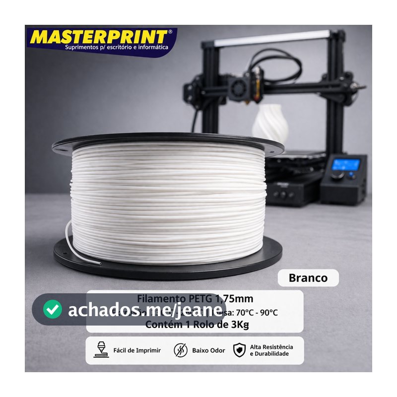 Filamento PETG 3KG Impressão 3D 1.75mm - MASTERPRINT