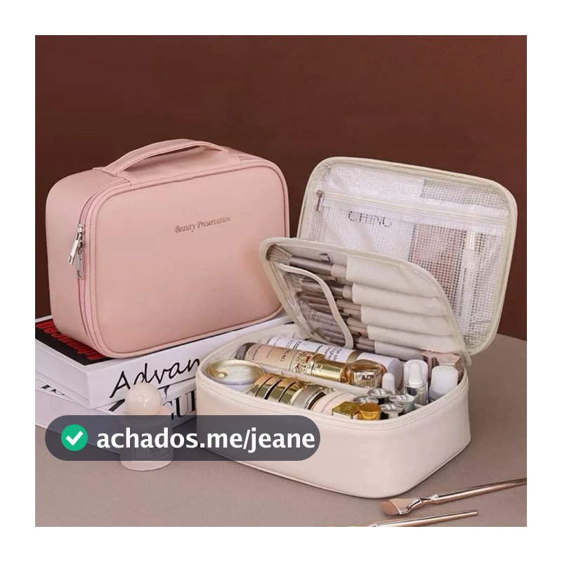 Bolsa de Maquiagem 3-em-1 em PU Organização e Multifuncional