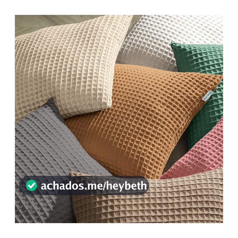 Almofada Decorativa Karsten Premium Diversos Modelos Denver Piquet Tricot Peluciada Lã 45x45cm
