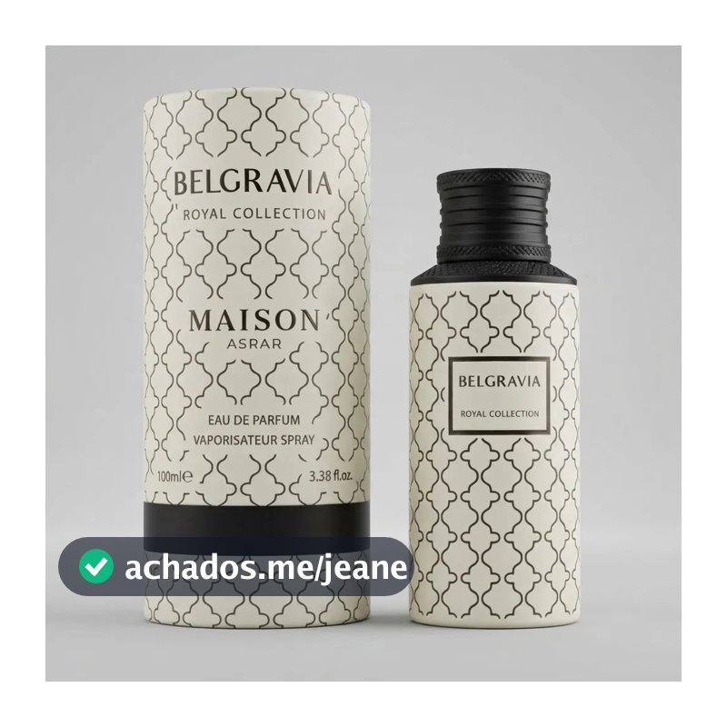 Perfume Árabe Belgravia Royal Collection Maison Asrar EDP 100ml Unissex Original Importado