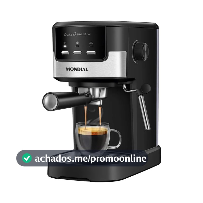 Cafeteira Espresso Mondial Dolce Crema 20 Bar Inox 1200W