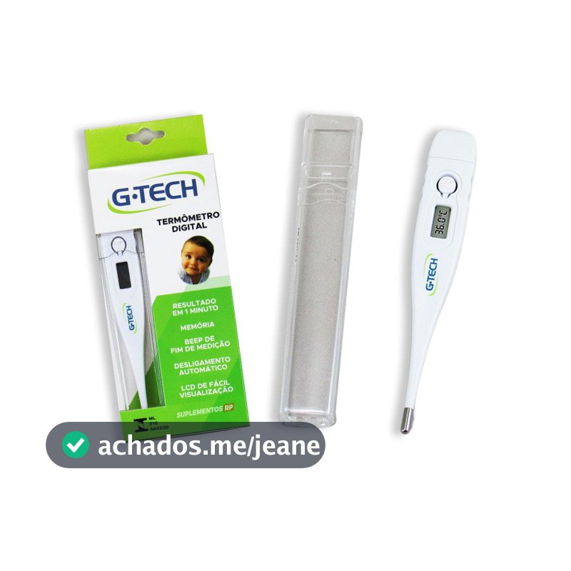 Termômetro Digital Clinico G Tech TH150 com Protetor de Acrílico