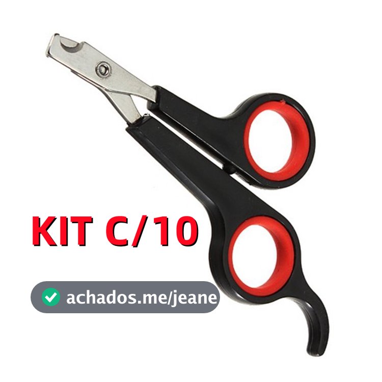 Kit C/10  Tesoura De Unha Pet  Profissional, Tesoura Cortador De Unha De Cachorros