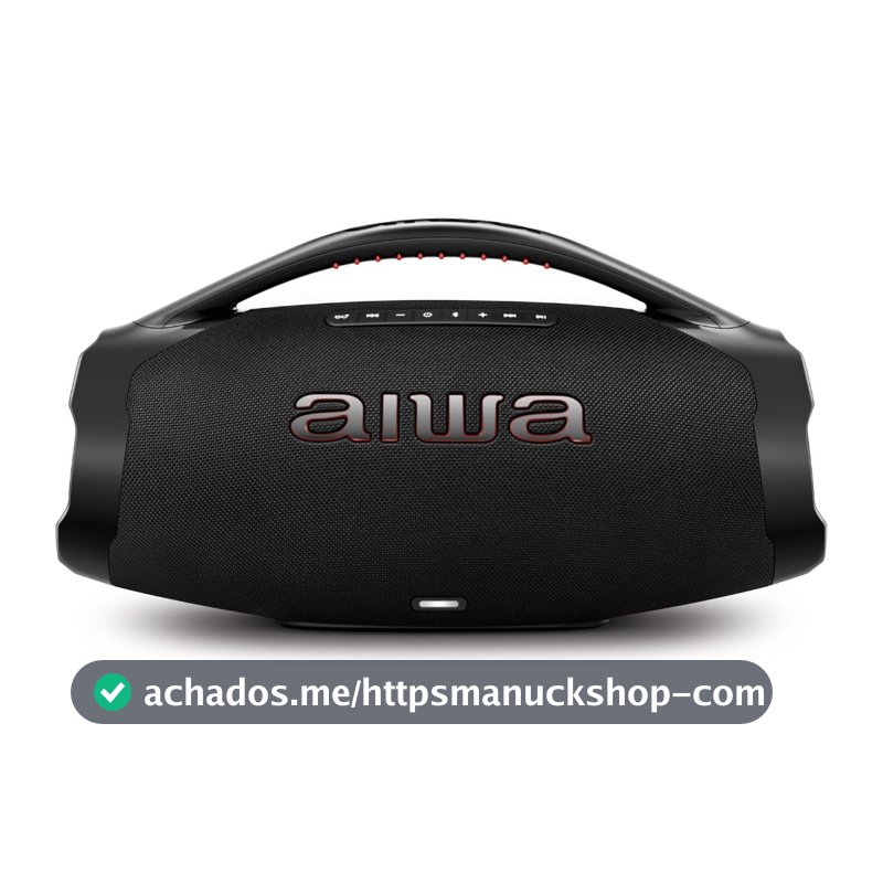 Caixa de Som Boombox Plus AIWA BBS-01-B 200W Bluetooth 30H IP66 USB Preto