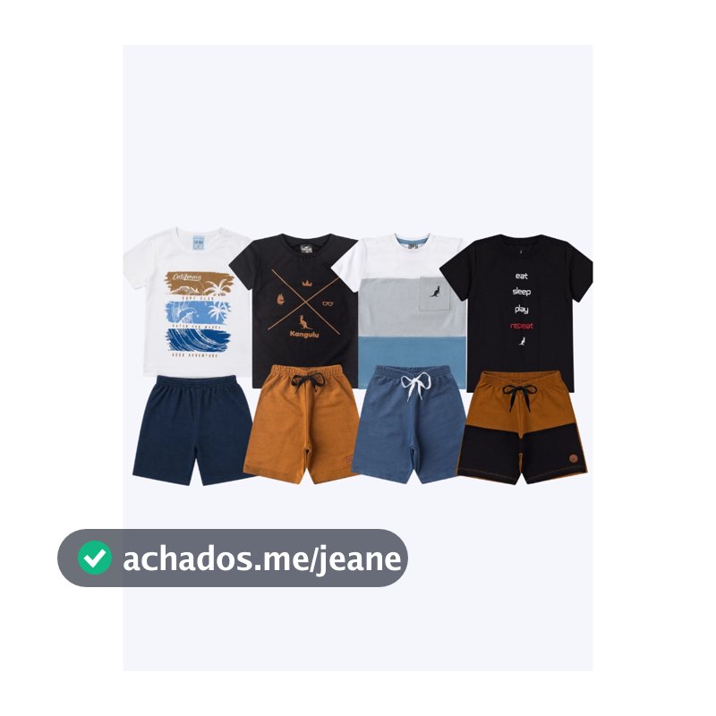 Kit 4 Peças Conjunto Infantil Bebê Menino Verão Algodão Promoção 2 Camisas 2 Shorts Envio Sortido