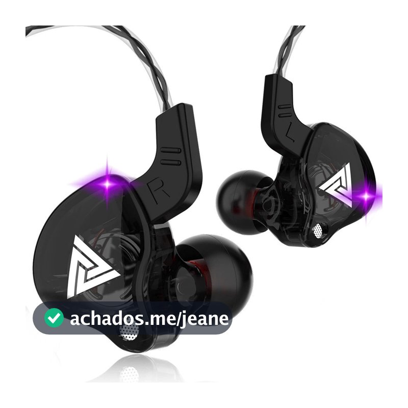 Fone de ouvido com fio com microfone cobre driver fone de ouvido esportivo baixo estéreo QKZ