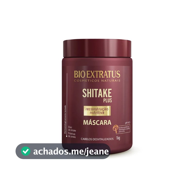 Máscara Shitake Plus Bio Extratus 1Kg Reconstrução Nutritiva