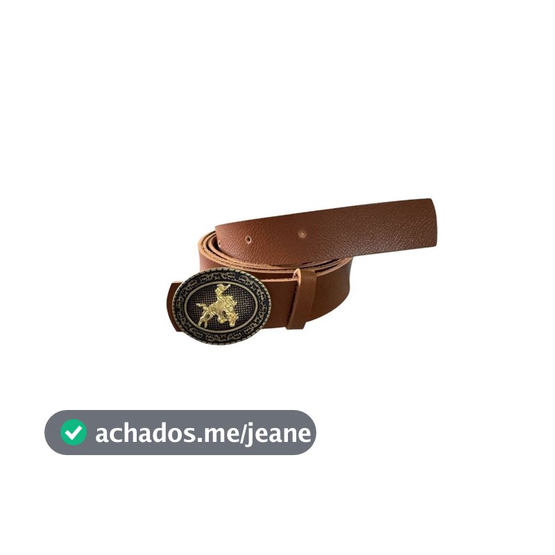 Cinto Masculino Couro Sintético Da Moda Fivela 3,0cm Country Elegante Fivela Ouro Velho - Murilo