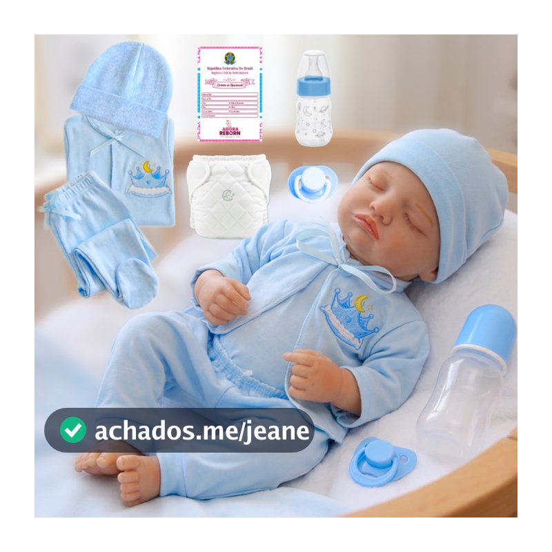 Bebê Boneco Reborn Siliconado Rosali Boy Realista Pode dar Banho Em Promoção
