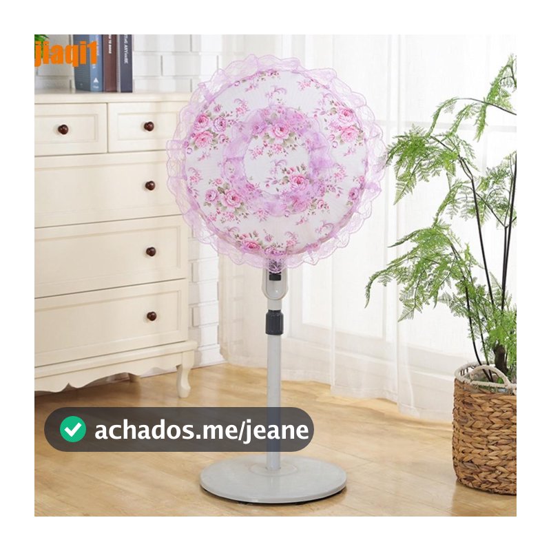 Capa De Ventilador Elétrico De Renda JIAQI1 , Redonda Contra Poeira Com Tudo Incluído , Protetor De Ventiladores Em Pé P