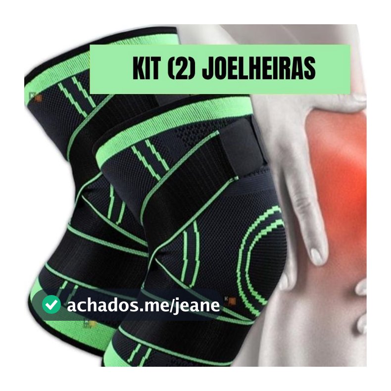 Kit 2 Joelheiras De Compressão Estabilizadora Tensor Alívio De Dor No Joelho 360°