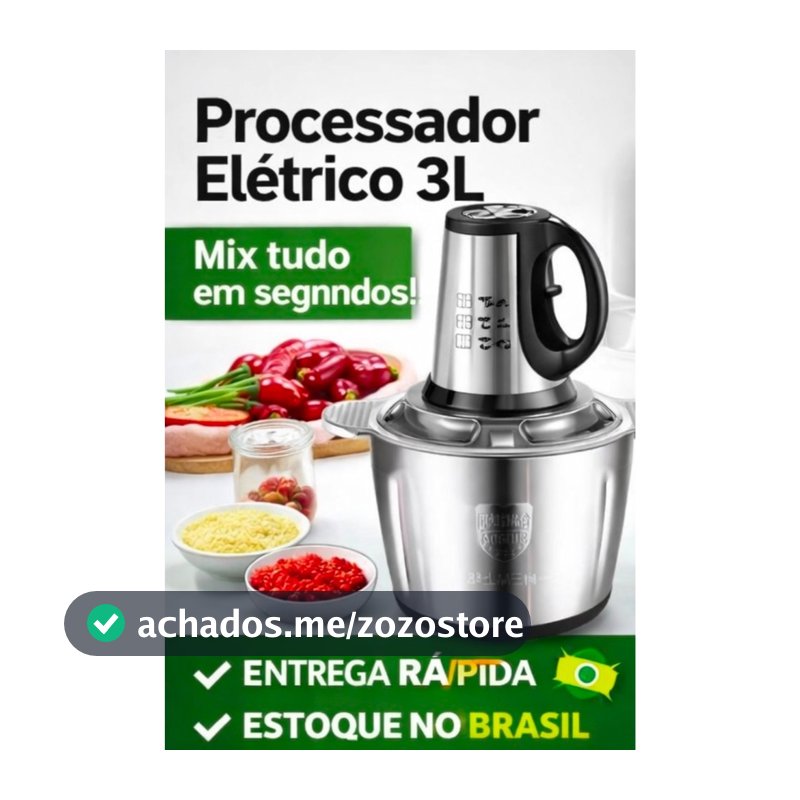 Picador De Alimentos Moedor De Carne Mixer Elétrica Processador Cozinha Casa Alho - 110v-220v