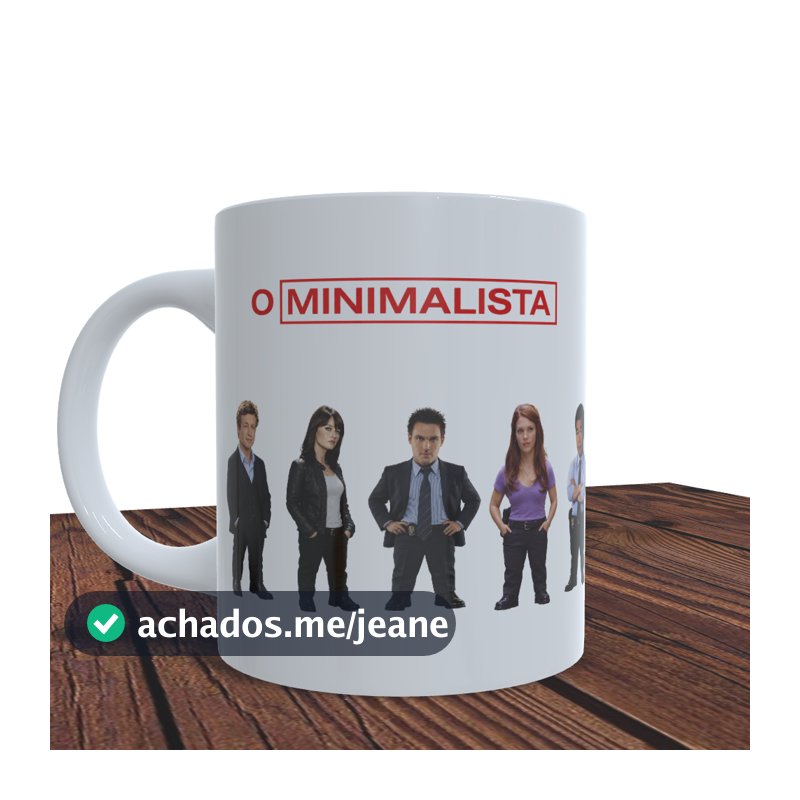 Caneca meme serie "O mentalista"- caneca xicara o minimalista/ o mente lisa mentalista personalizada