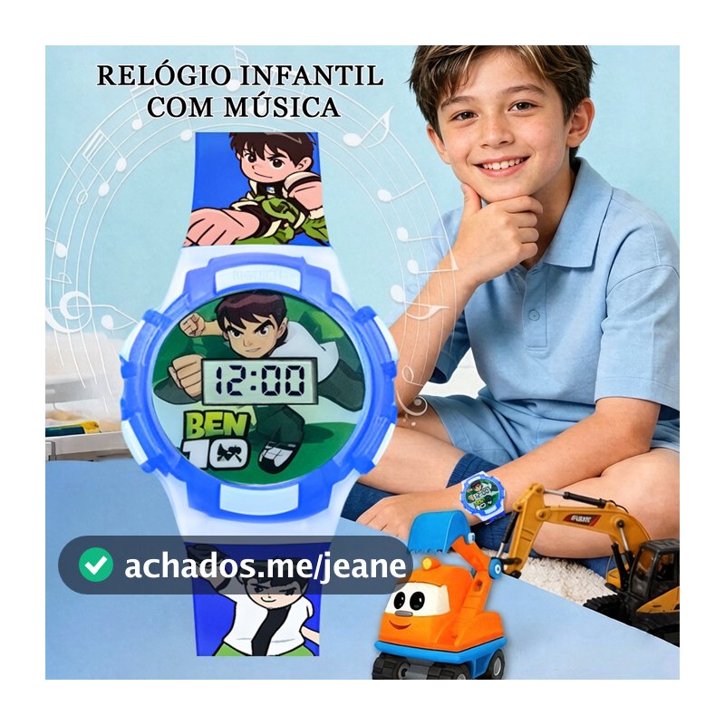 Relógio Digital Infantil Menino De Pulso A Prova D Água Luxo Lindos Criança Cronômetro Led Original