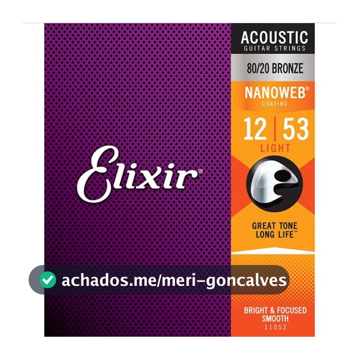 Encordoamento P/Violão Aço Elixir  12.53  11052 Nanoweb