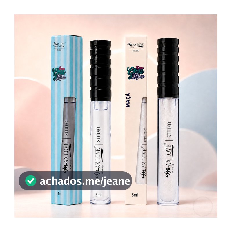 Kit 2 E 3 Gloss Latex Max Love Hidratante Batom Incolor Brilho Translúcido Maça