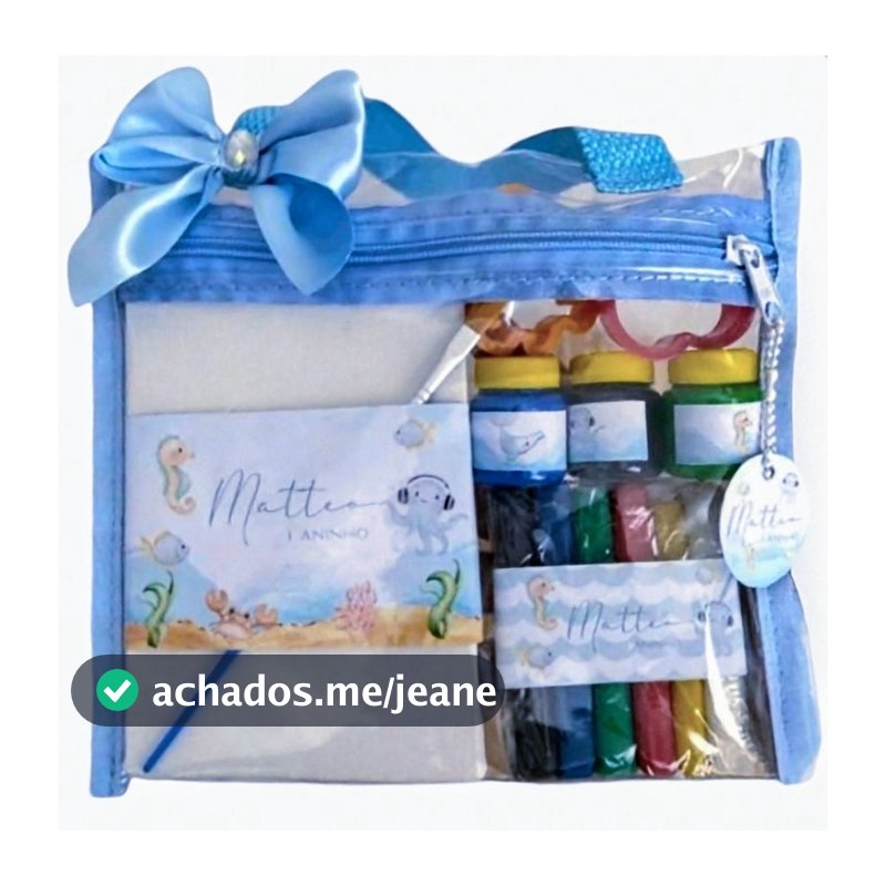 kit com 05 sacola cristal para lembrancinhas 23x17cm