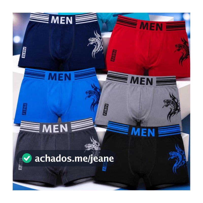Kit 2/5/10 Cuecas Box Boxer Microfibra Infantil Juvenil MEN Boy Criança Bebê Masculino 01 a 16 Anos