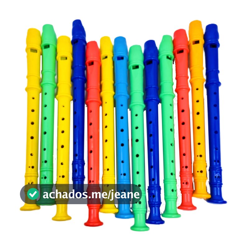 10 Flauta Doce Infantil Brinquedo Musical Lembrancinha Kit Festa Aniversario Quermesse novo