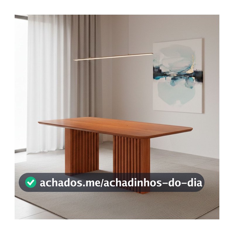 Mesa de Madeira Ester 210 Cm Cinamomo - Cimol