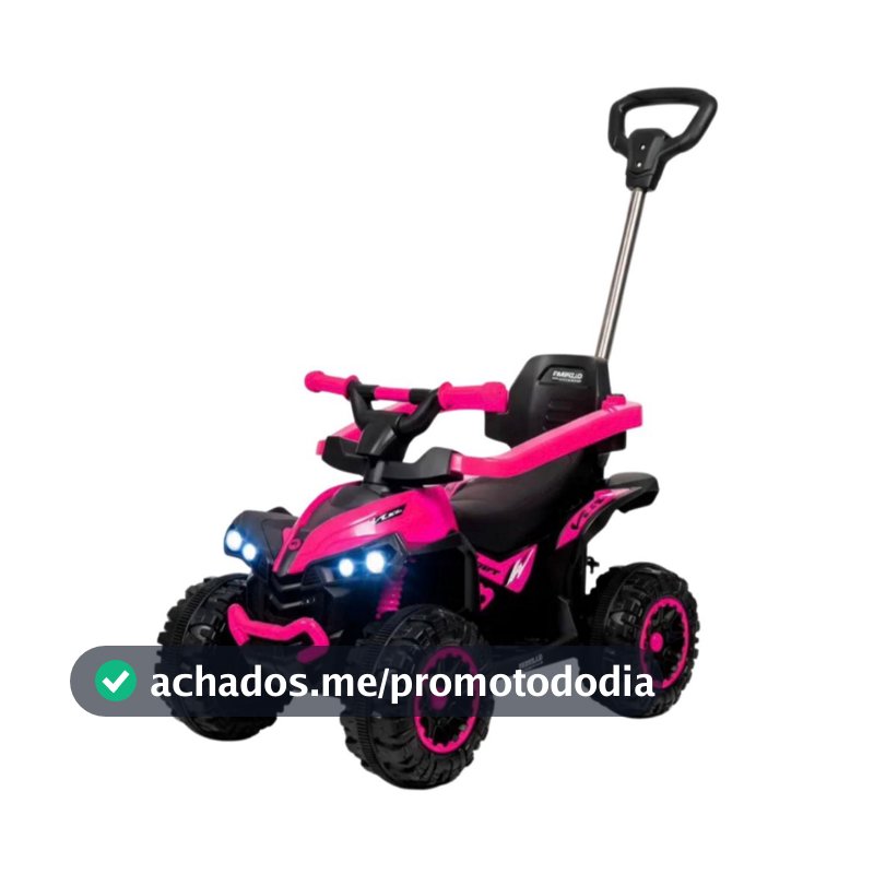 Carrinho Quadriciclo Passeio Eletrico Maral Infantil com Aro de Proteção Som Luz e Bateria 6v