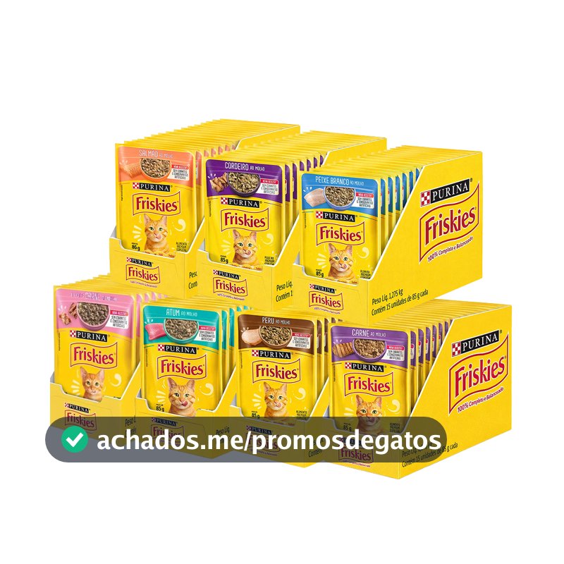 Ração Úmida Friskies 85g - Caixa com 15 unidades