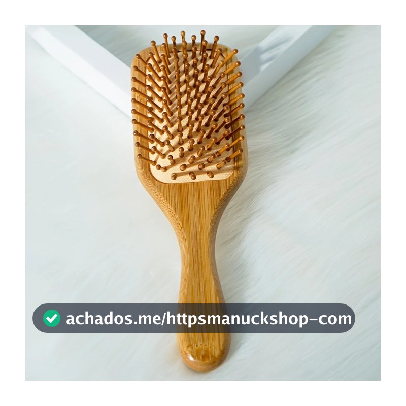 Escova De Cabelo De Bambu Natureza Antiestática De Madeira Couro Cabeludo Massagem Pente Almofada De Ar Ferramentas De E