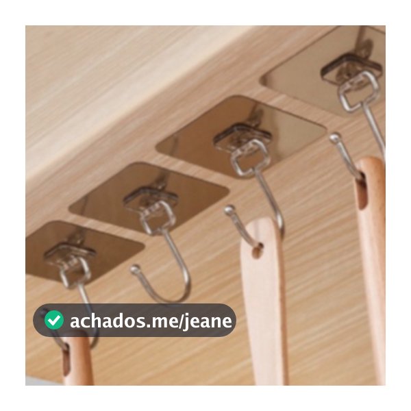 KIT 5 Gancho Adesivo Suporta 10 KG Parede Multifuncional Autocolante Casa Cozinha Quarto Banheiro Organizado 1 Peça