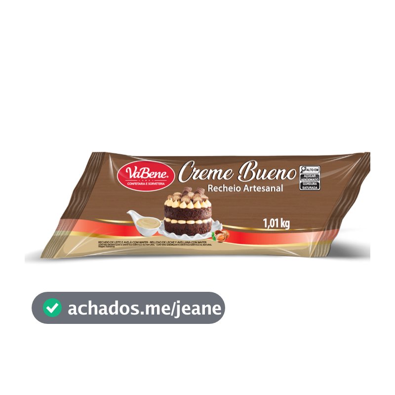 Recheio Artesanal Creme Bueno 1,01kg - Vabene