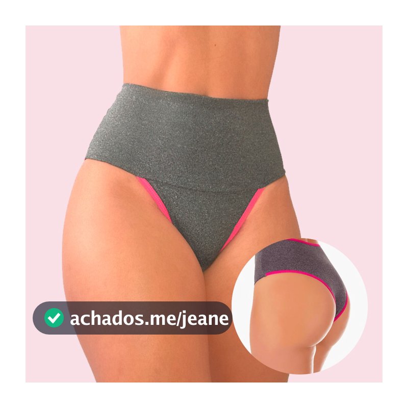 Kit 5 Calcinhas Fitness Cós Alto Compressão Abdominal Segura Barriga - VIÉRE