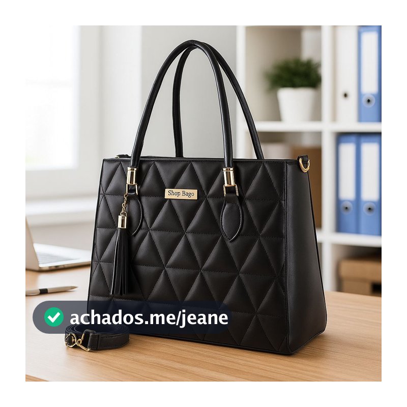 Bolsa Feminina Baú Grande Living Espaçosa Bordada