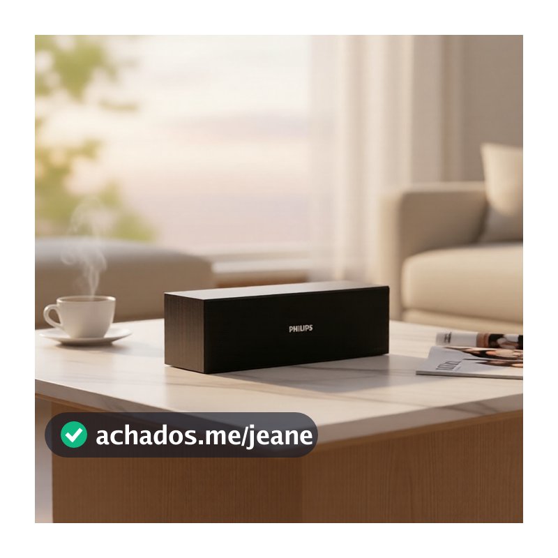 Philips SPA3609 Caixas de Som Estéreo de Madeira - Caixa de Som Bluetooth e com Fio para PC de Mesa