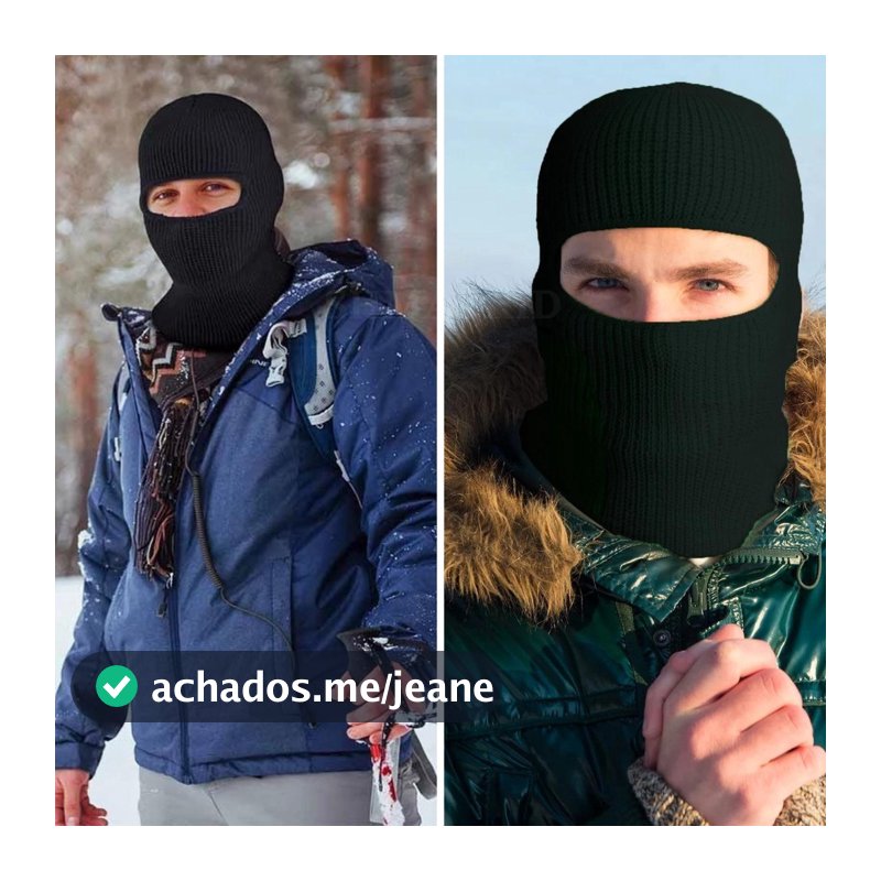 Gorro Touca Ninja Lã Unissex Proteção Térmica Resistente Balaclava Frio Inverno Motoboy