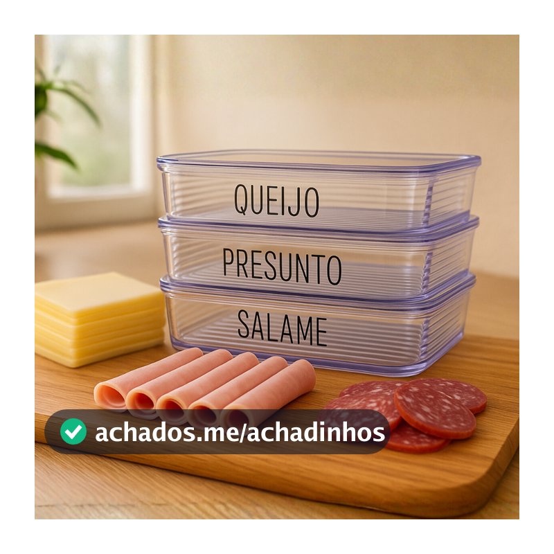 Porta Frios Hermético Duplo Triplo Unitário com Tampa Pote Mantimentos