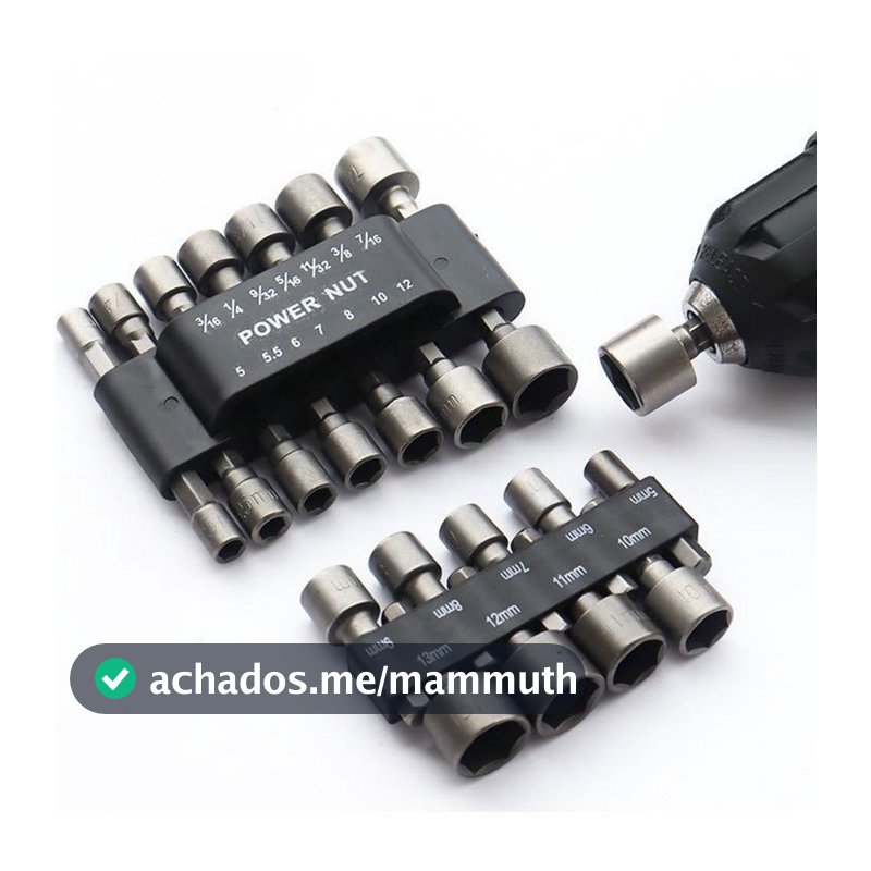 9/14pecas jogo de Bits soquete para parafusadeira 5 A 13mm kit de bits sextavado