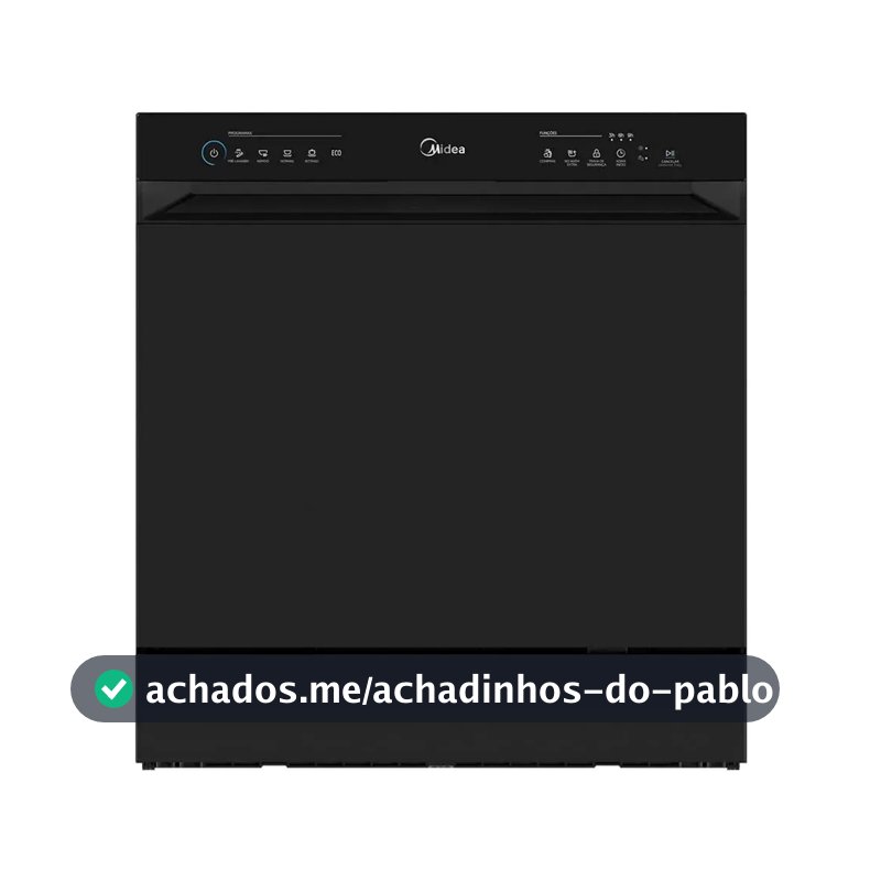 Lava Louças 8 Serviços Preta Touch Plus Midea