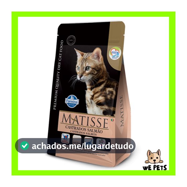 Ração 7,5kg Farmina Matisse para Gatos Castrados Sabor Salmão