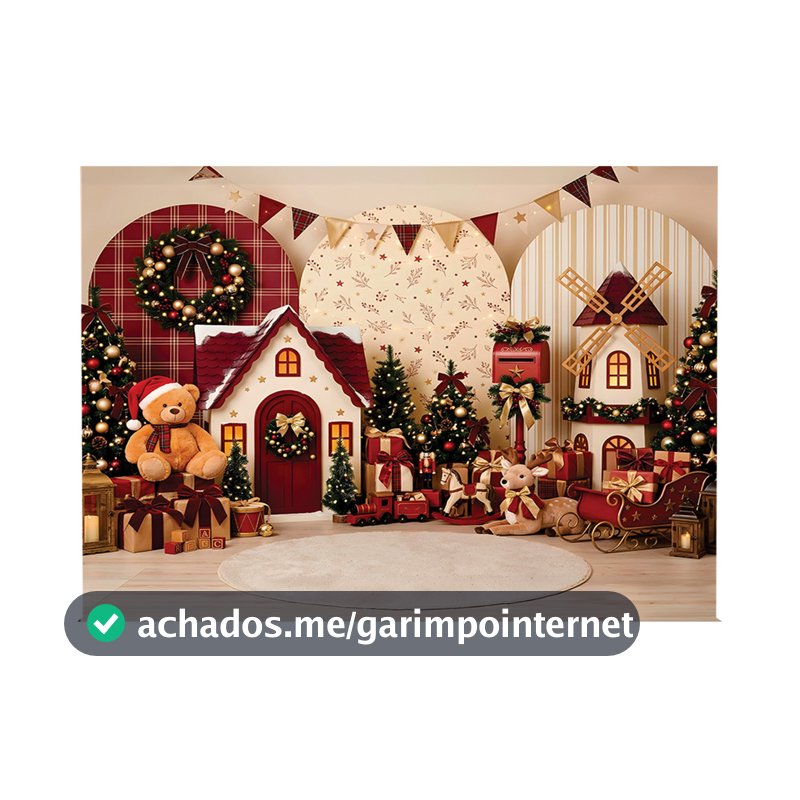 Fundo Fotográfico Tema Natal Cenário Sala Brinquedo FF26-2828