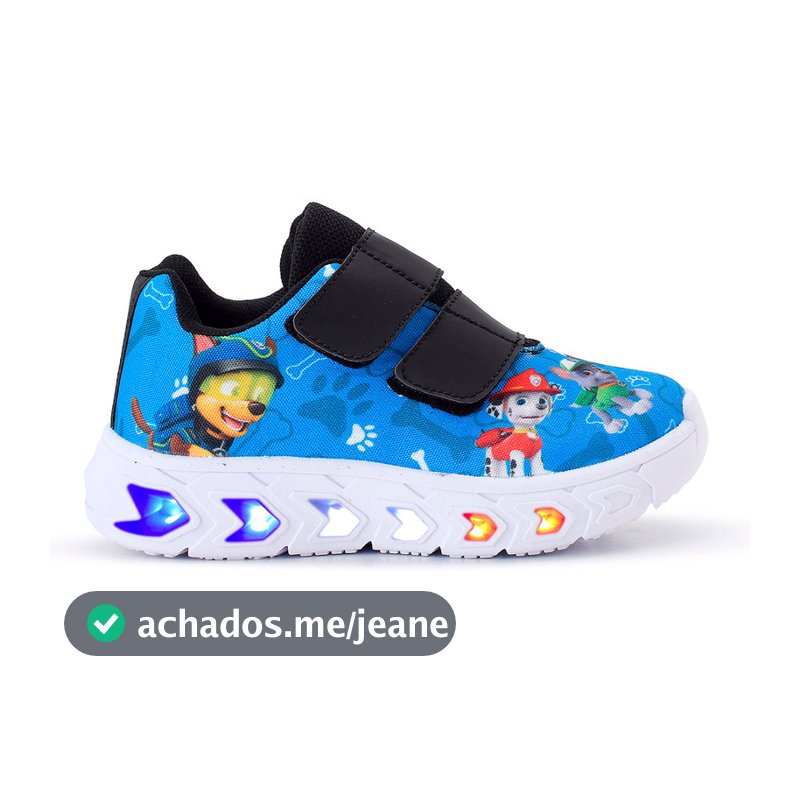 Tênis Infantil Led para Meninos Calce Fácil Diário e Casual