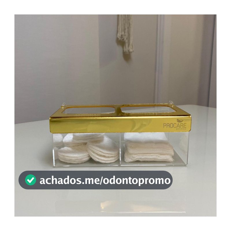 Suporte Duplo Algodão e Gaze em Acrílico - Personalizado IOF Clinicas Odonto Esteta