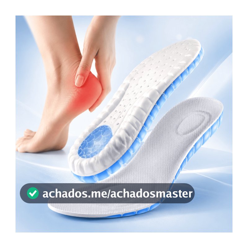 Palmilha Ortopédica  4D Anatômica Alto Conforto Tênis Sapatos
