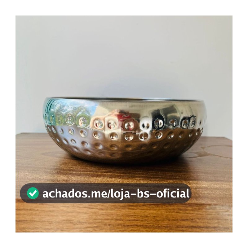 Centro de Mesa em Metal Inox Martelado 18 cm | Fruteira Porta Objetos Floreira Decorativa Moderna