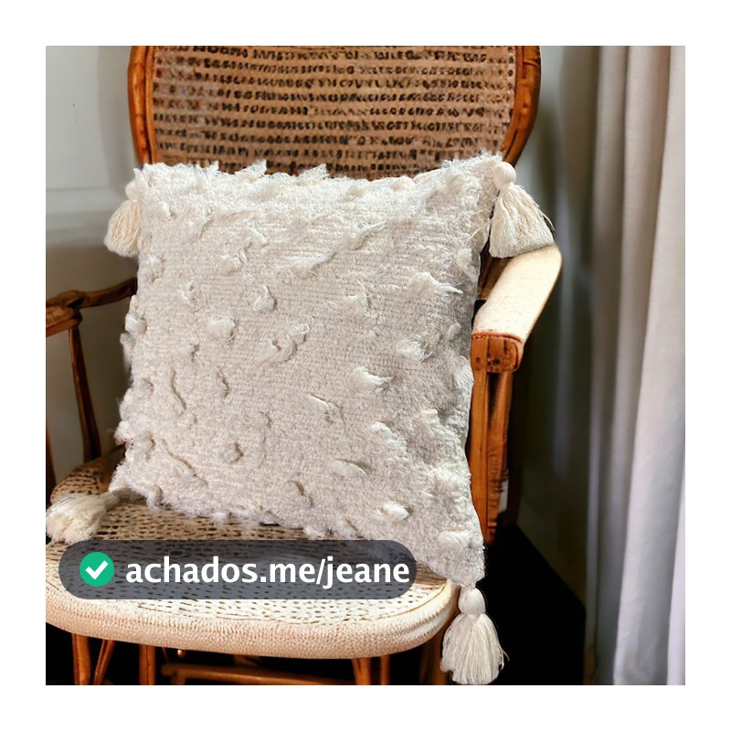 Capa de Almofada Artesanal  BOHO CHIQUE Decoração Casa Quarto Cama Sofá 37cmx37cm