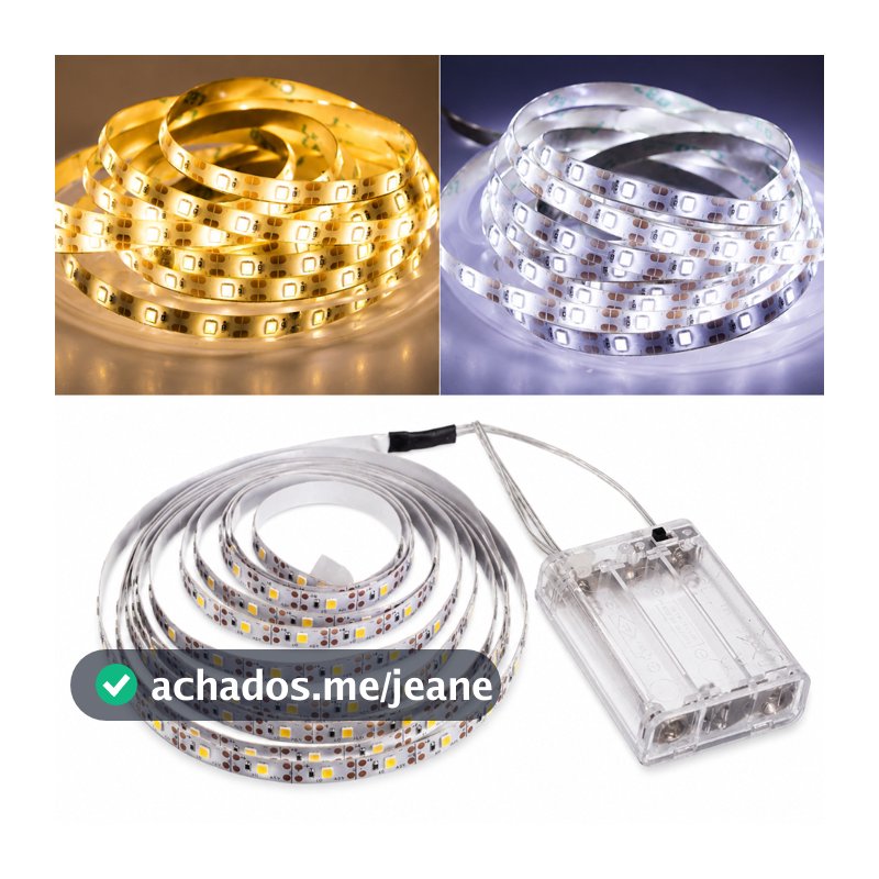 Fita De Led Fio Led De Pilha Autocolante 2m 120 LEDs Cordão Mangueira Decoração Casa Tv Móvel