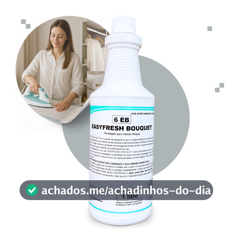 Easyfresh Bouquet Facilitador Finalizador Passar Roupas e Tecidos Passadoria Lavanderia 1l Spartan