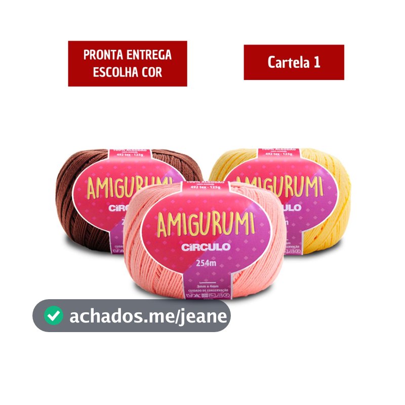 Fio Linha Amigurumi Círculo 254m 125g - PROMOÇÃO VÁRIAS CORES