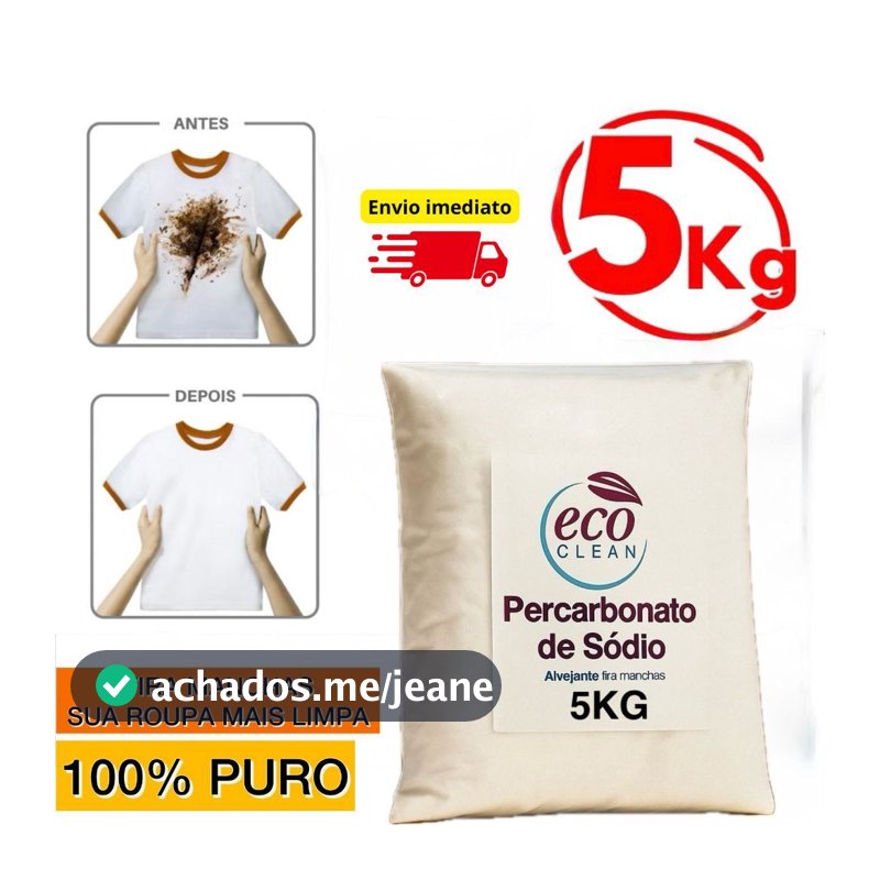 Percarbonato De Sódio 100% Puro Roupas Brancas Coloridas TIRA MANCHAS 500G/1KG/2KG/ ALVEJANTE.