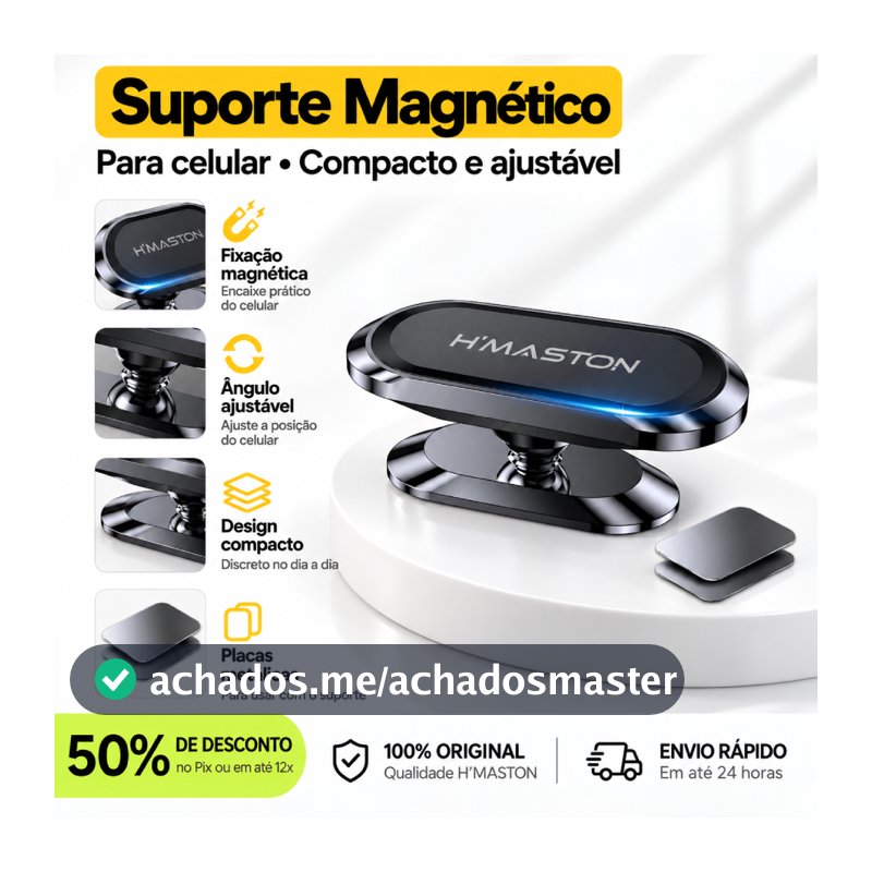 Suporte Celular Carro Magnético CJ-51 Suporte Veicular Universal 360° Suporte Para Celular Veicular