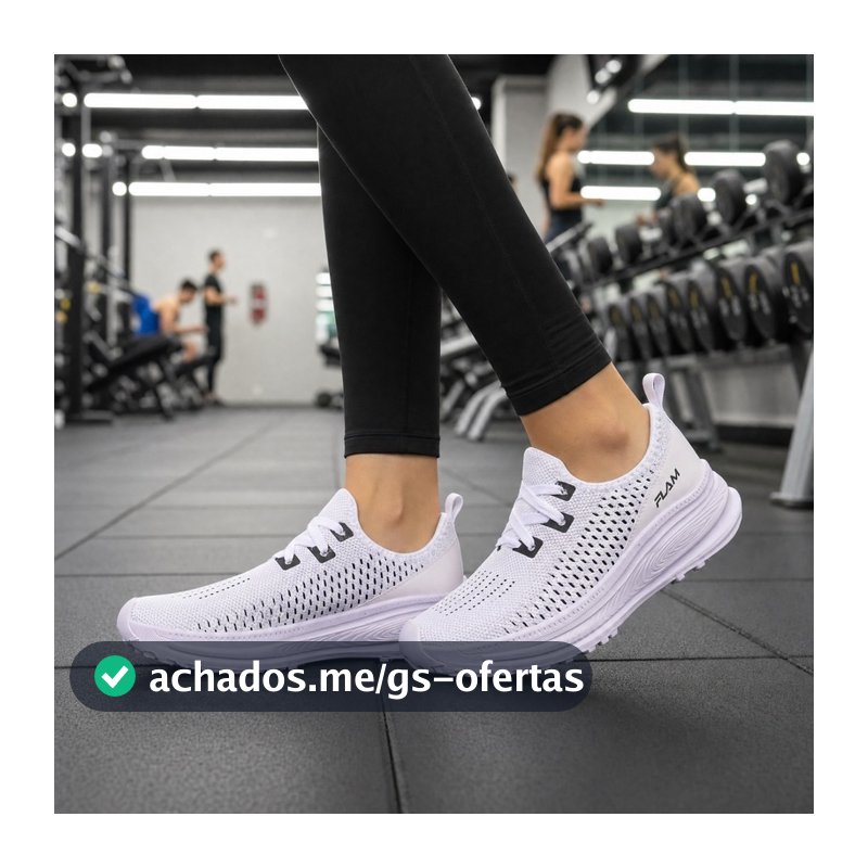 Tênis Feminino para Academia  Caminhada Esportivo Treino Leve e Confortável e Lazer Amanda Brazil