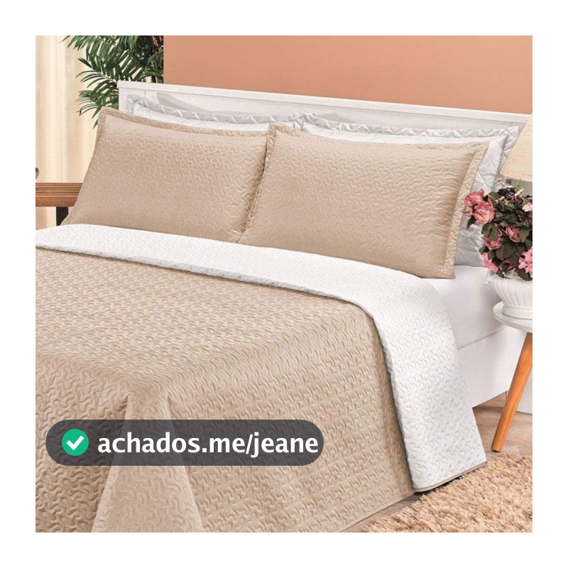 kit Colcha Cobre Leito Casal Queen 2,40x2,60 Dupla Face